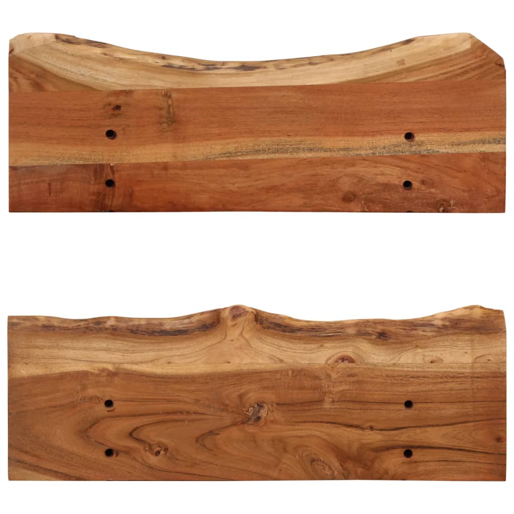 Wandregale 2 Stk. 110x20x18 cm Massivholz Akazie