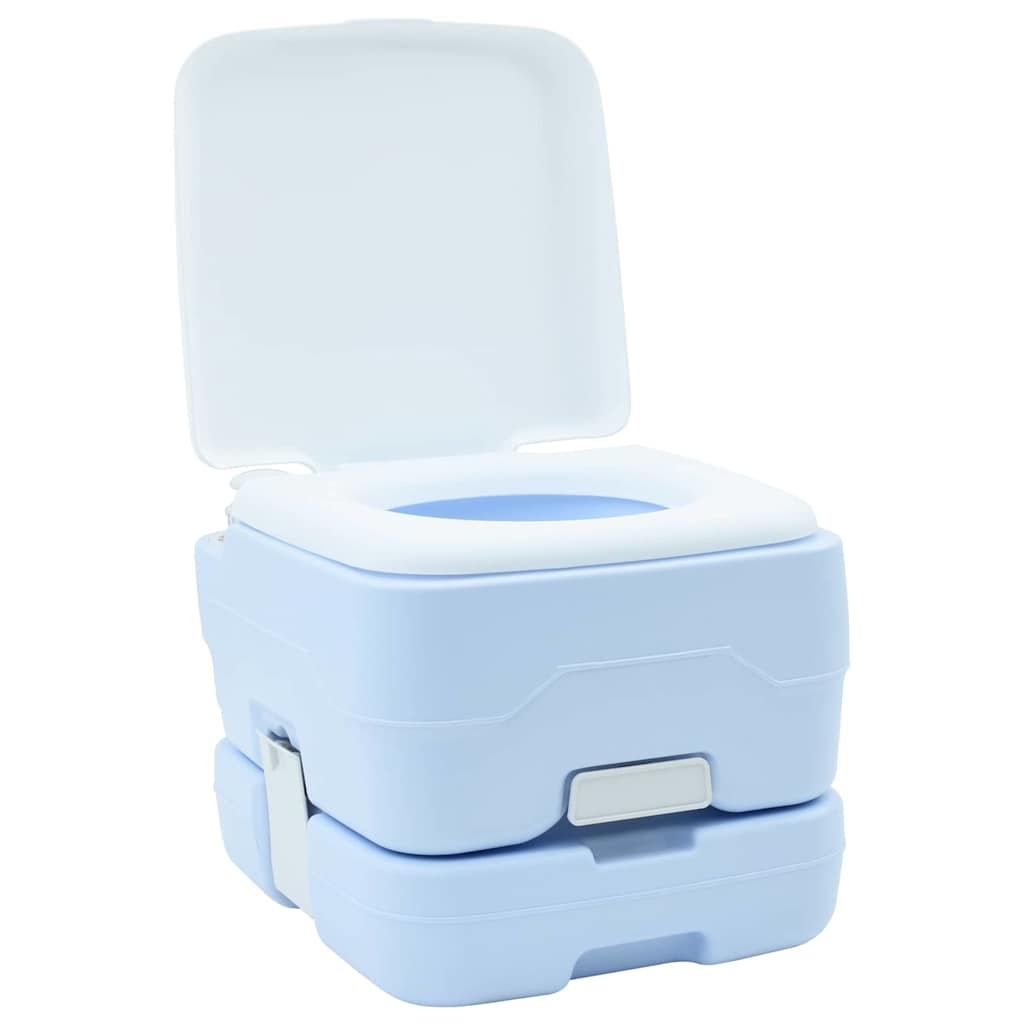 Camping-Toilette Grau und Weiß 41,5 x 36,5 x 37,5 cm