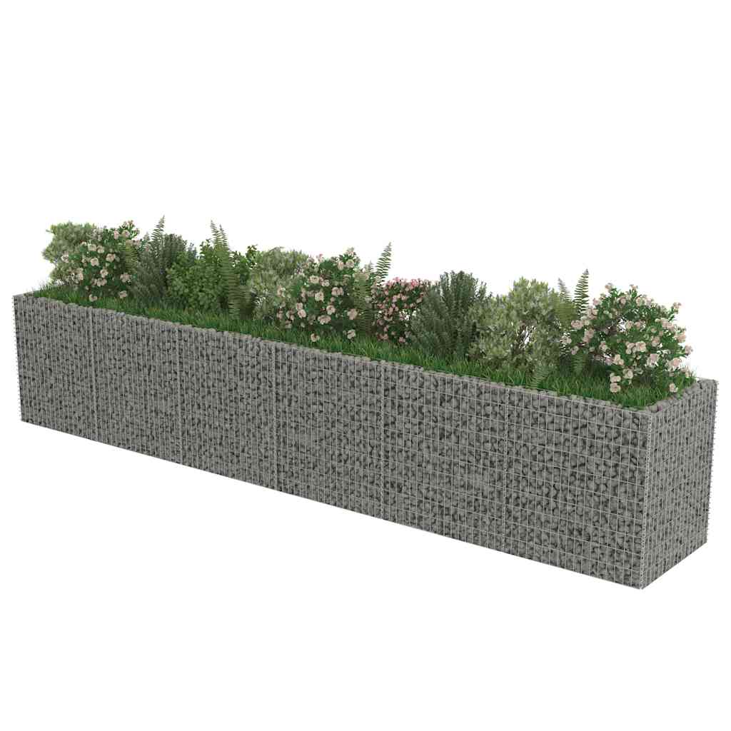 Gabionen-Hochbeet Verzinkter Stahl 450×90×100 cm