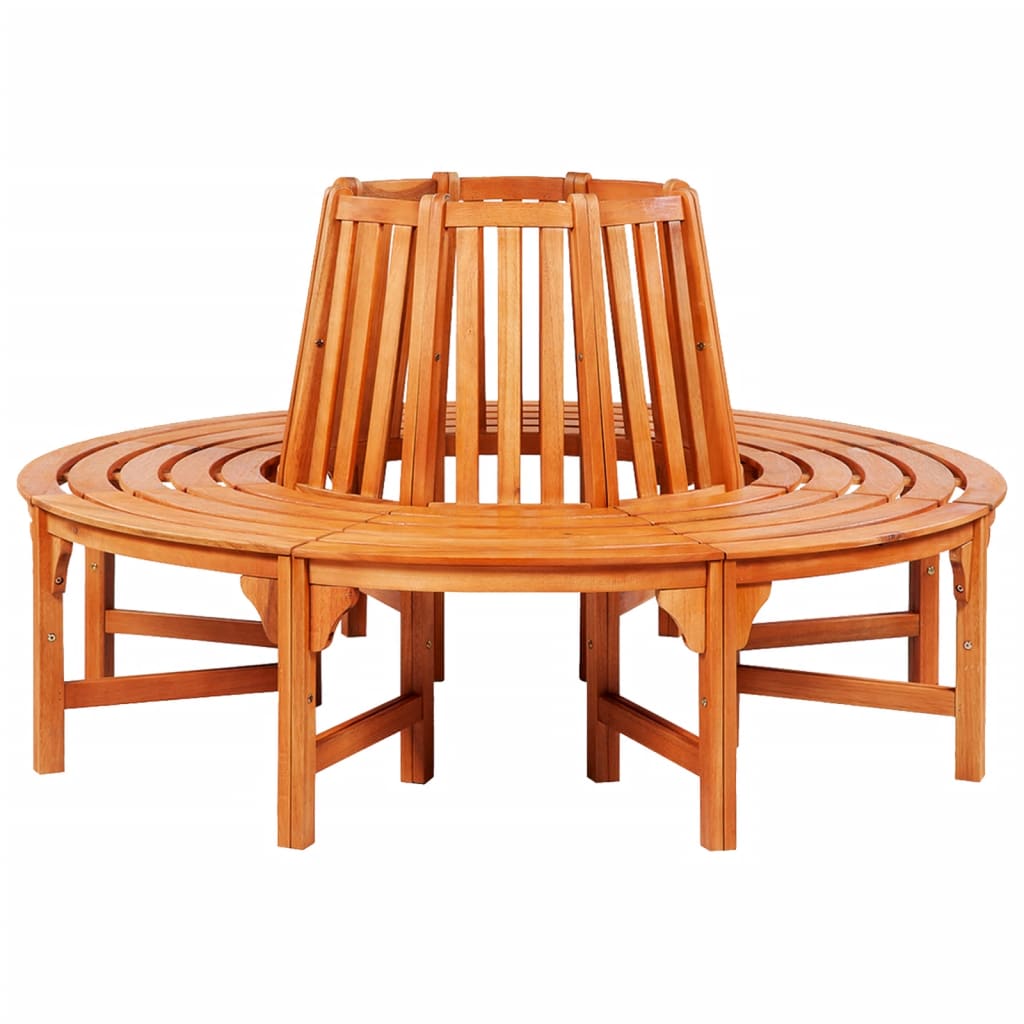 Baumbank Rund Ø208 cm Massivholz Eukalyptus
