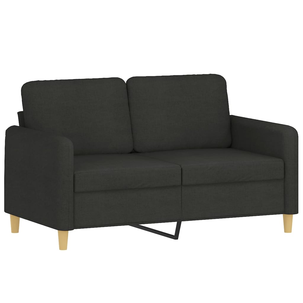 4-tlg. Sofagarnitur mit Kissen Braun Stoff