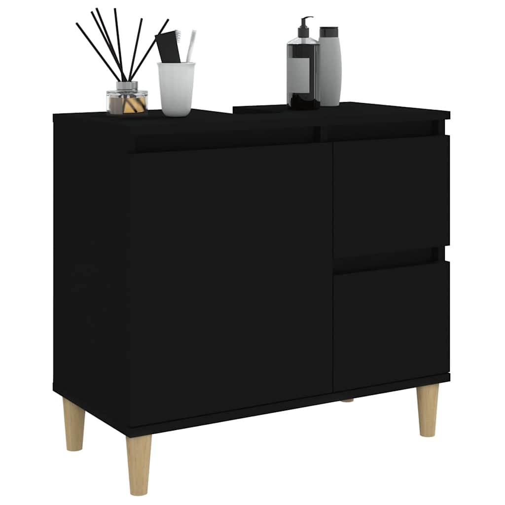 Badschrank Weiß 65x33x60 cm Holzwerkstoff