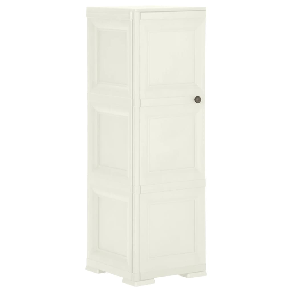 Kunststoffschrank 79x43x125 cm Holzdesign Vanilleeis