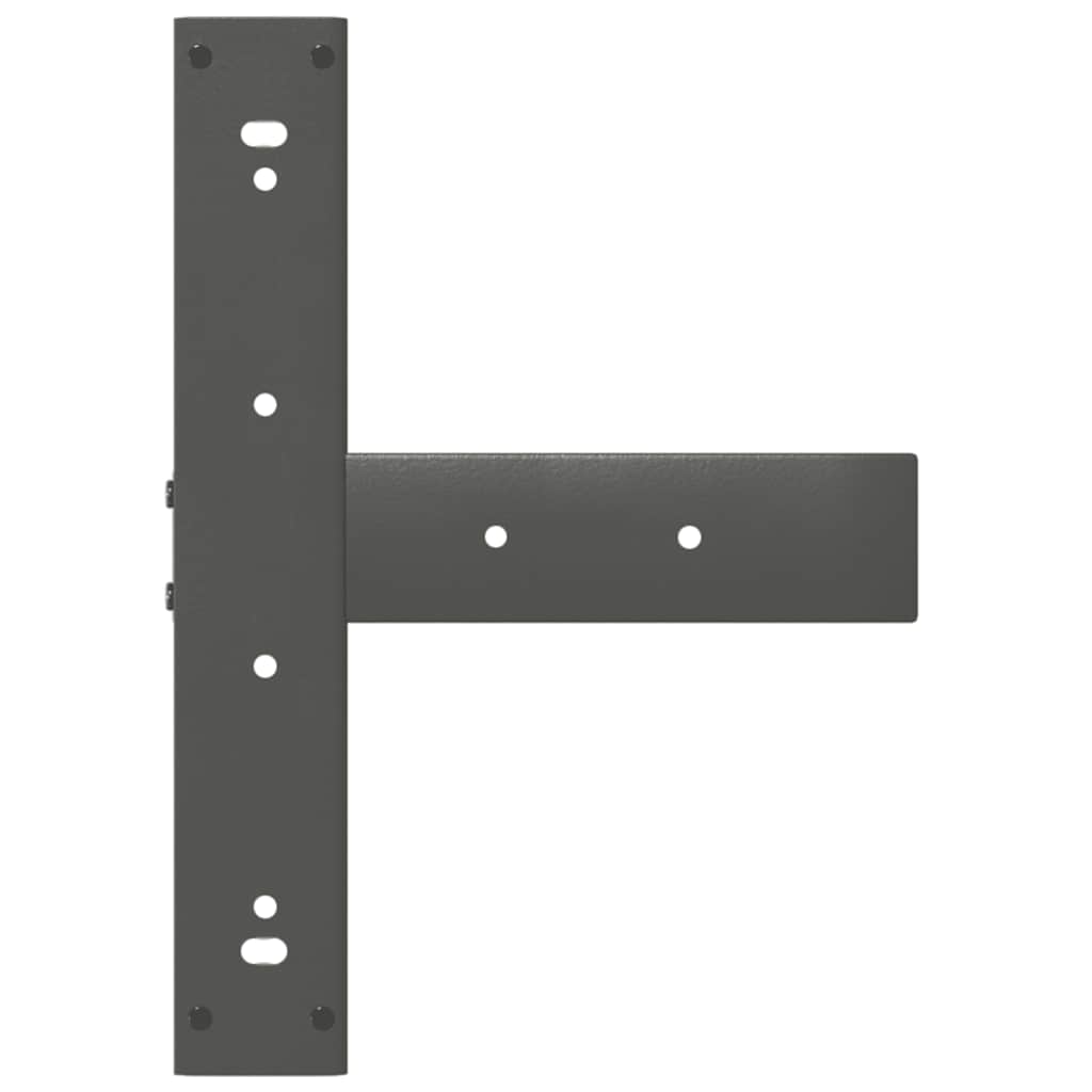 Couchtischbeine T-Form 2 Stk. Schwarz 30x25x(30-31) cm Stahl