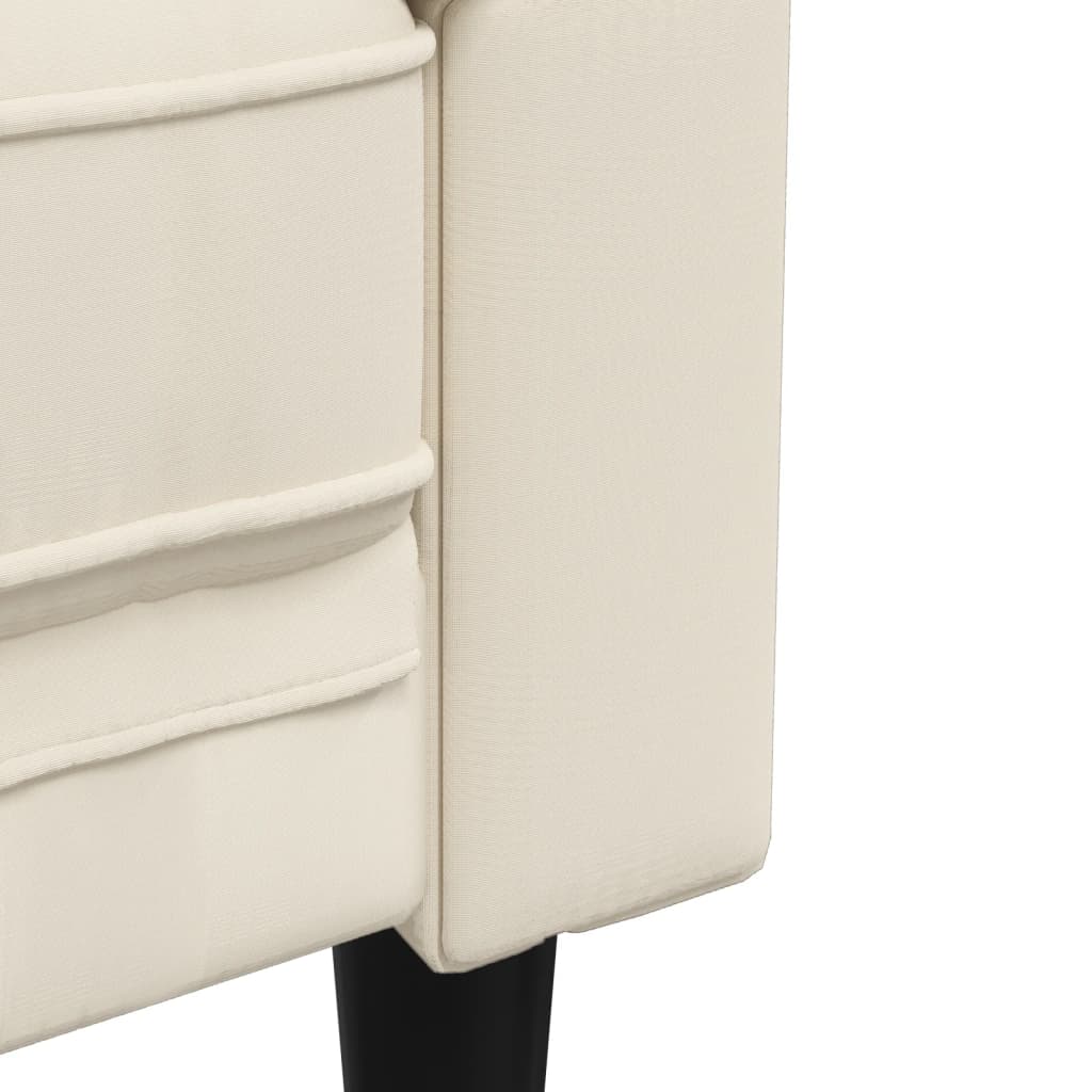 3-tlg. Sofagarnitur Hellgrau Stoff