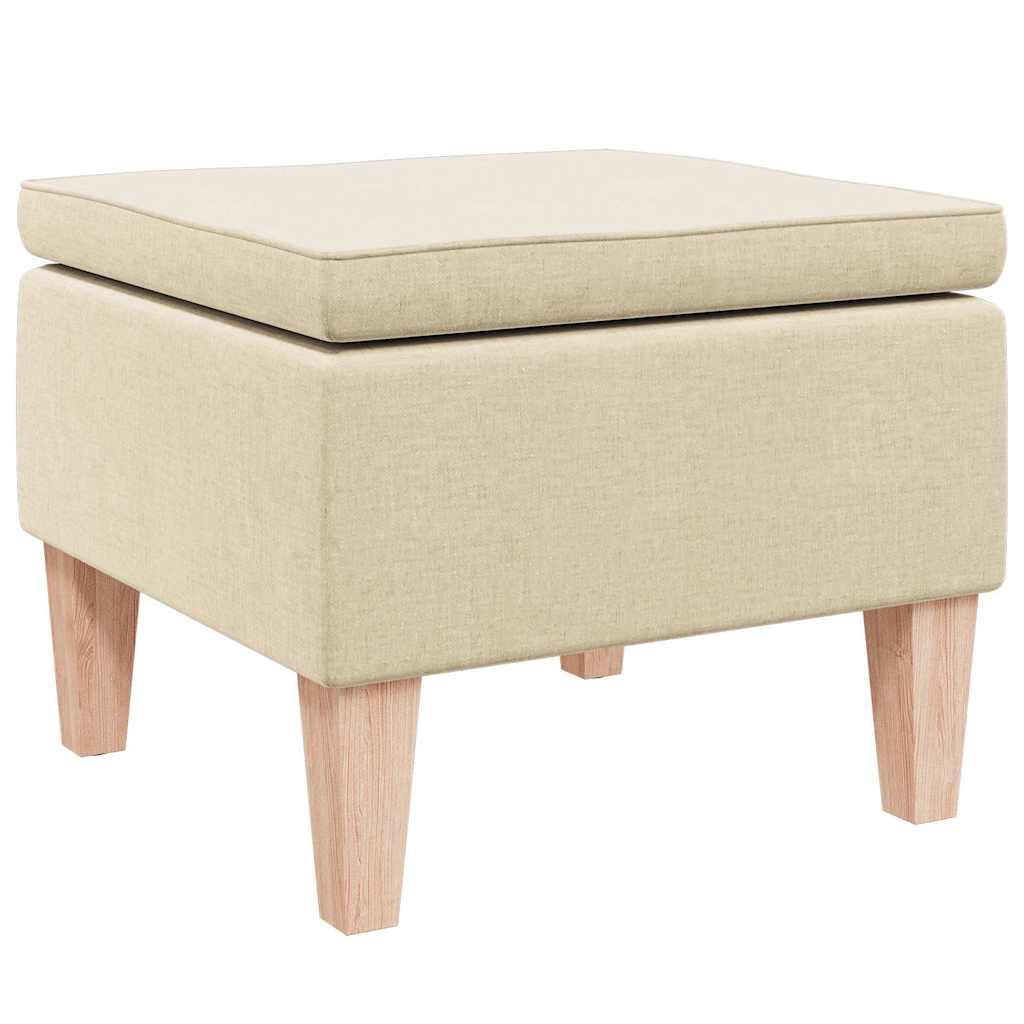 Hocker mit Holzbeinen Weinrot Stoff