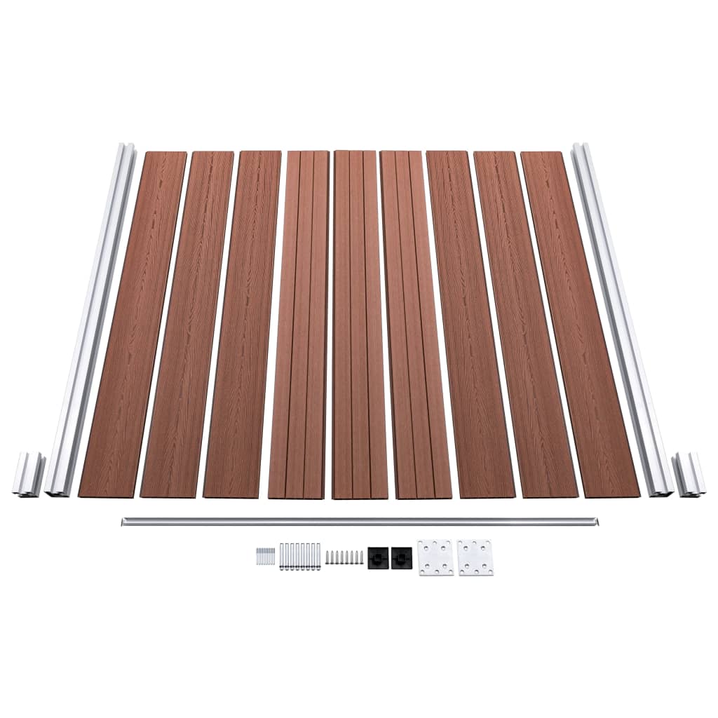 Zaunelement WPC 180x186 cm Schwarz