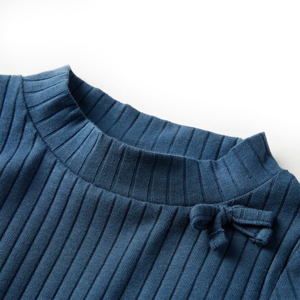 Kinder-Langarmshirt Rippstrick Knallrosa 116