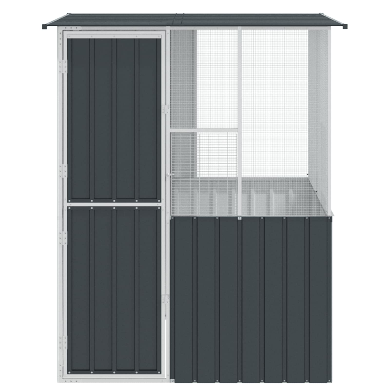 Vogelkäfig Anthrazit 165 x 165 x 200 cm Verzinkter Stahl
