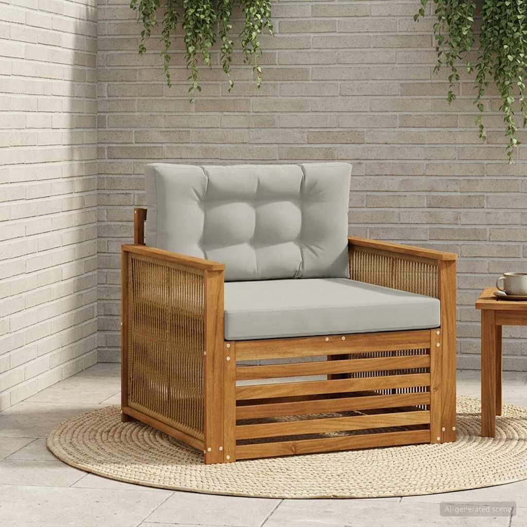 2 Stück Outdoor-Sofa Natur