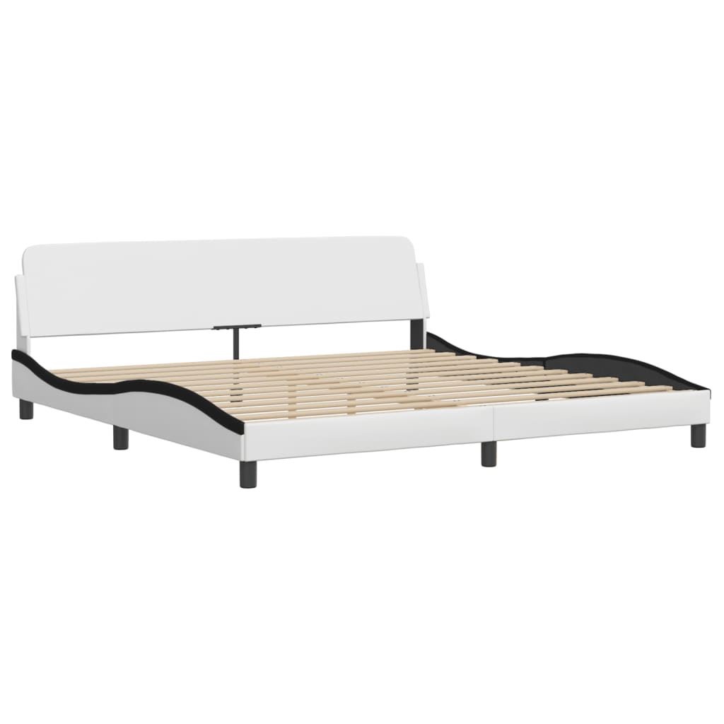 Bett mit Matratze "Dover" Schwarz 80x200 cm Kunstleder