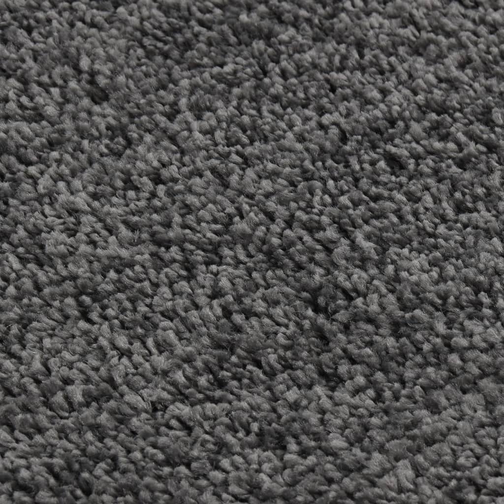 Anti-Rutsch Shaggy Teppich Dunkelgrau 200 x 200 cm PP