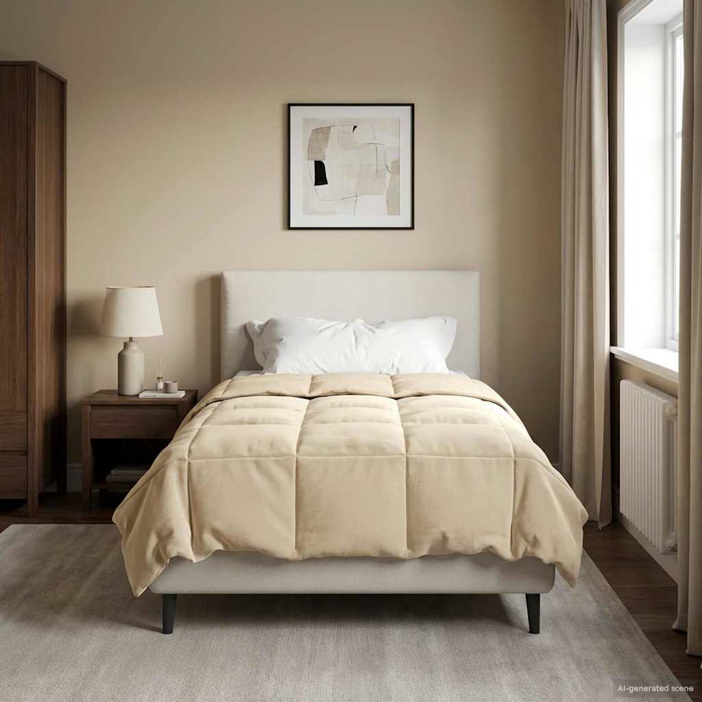 Winterbettdecke Gepolstert Anthrazit 240 x 260 cm Mikrofaser