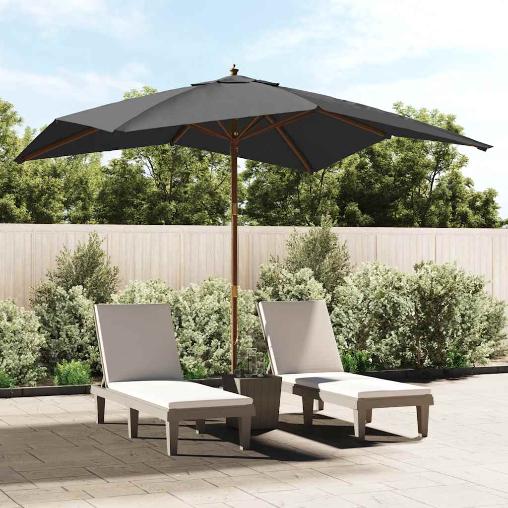Sonnenschirm mit Holzmast Sandfarben 300x300x273 cm