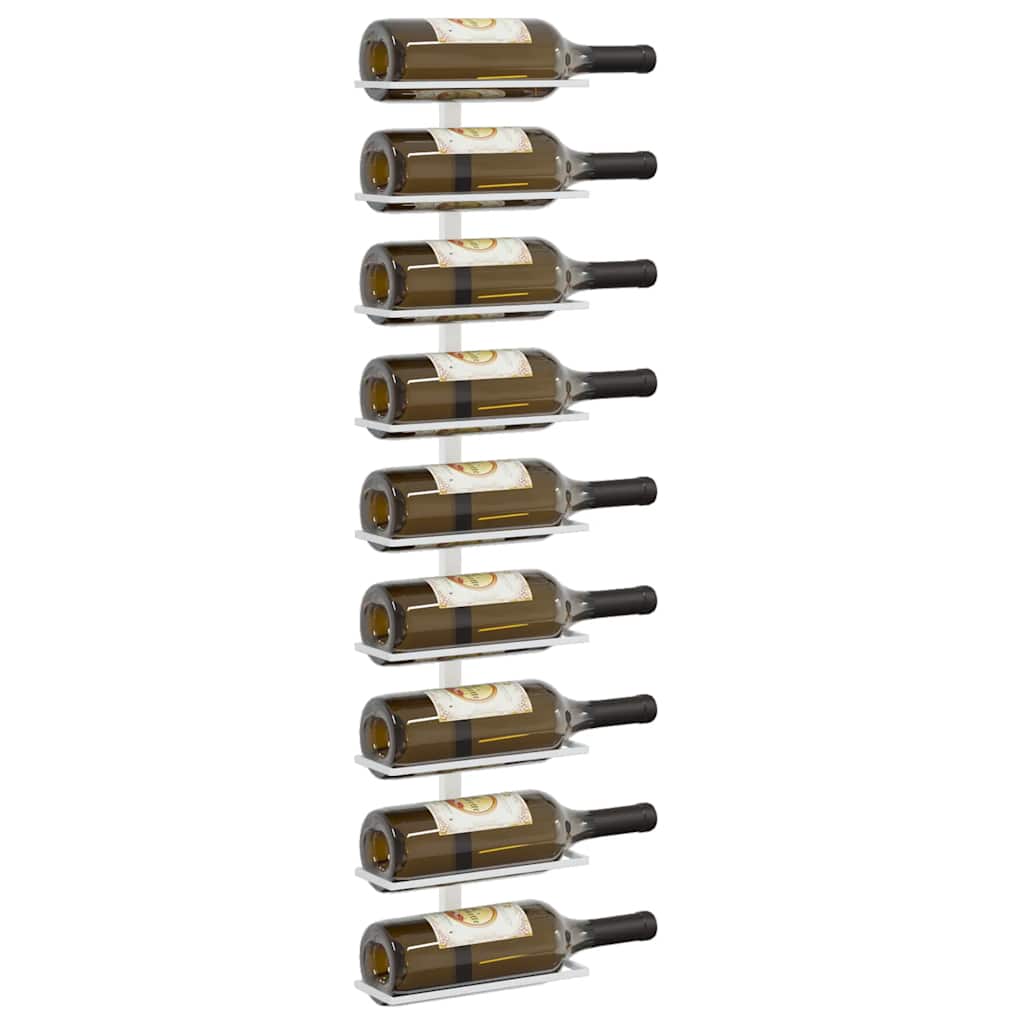 Wand-Weinregal für 9 Flaschen Schwarz Eisen