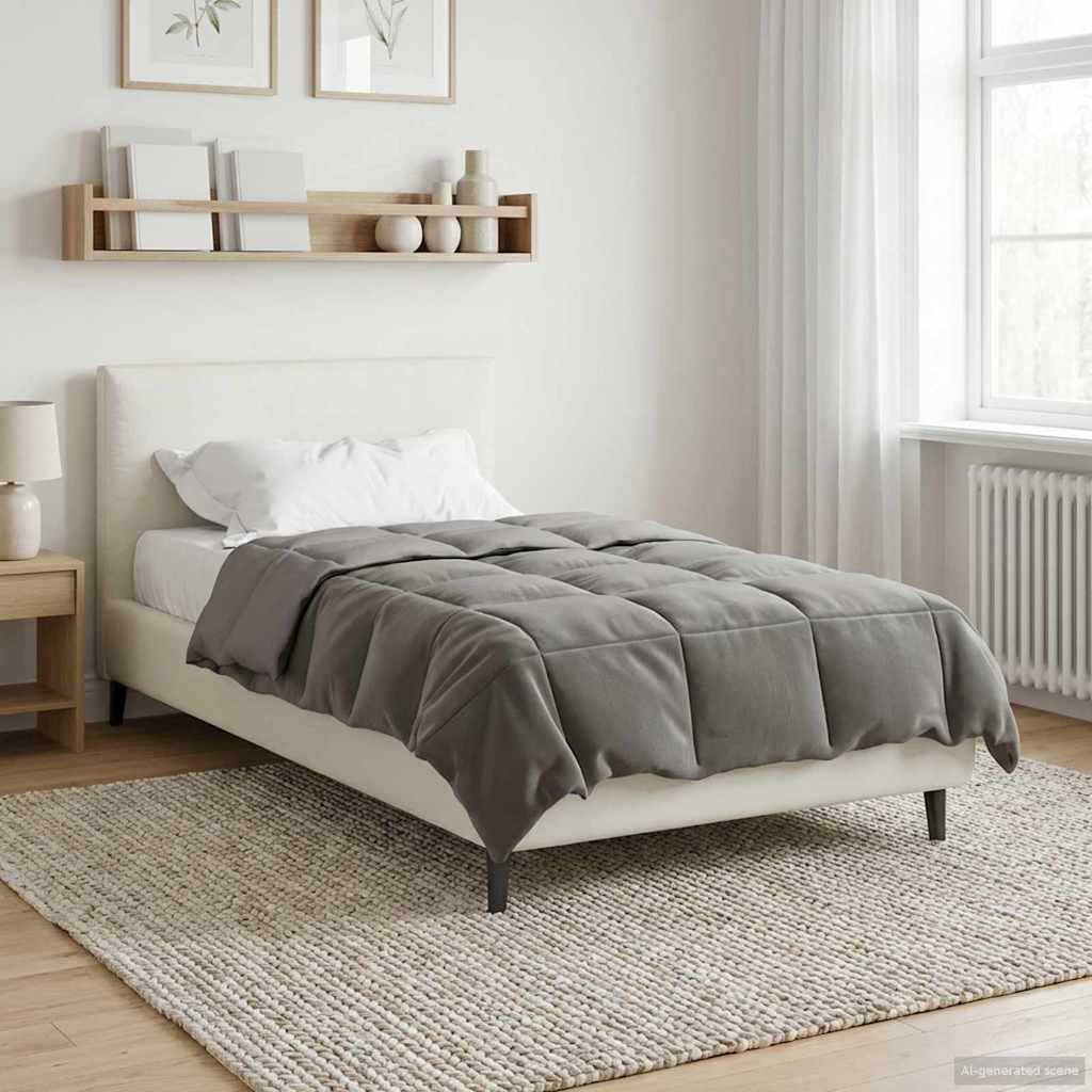 Sommerdecke Gesteppt Anthrazit 135 x 200 cm Mikrofaser