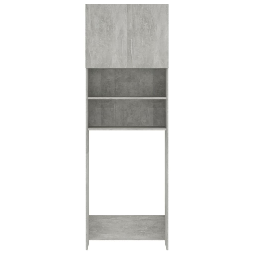 Waschmaschinenschrank Weiß 64x25,5x190 cm Holzwerkstoff