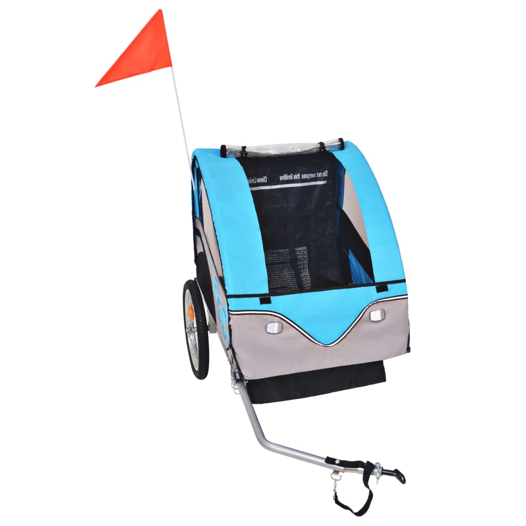 Fahrradanhänger Rot und Schwarz 30 kg
