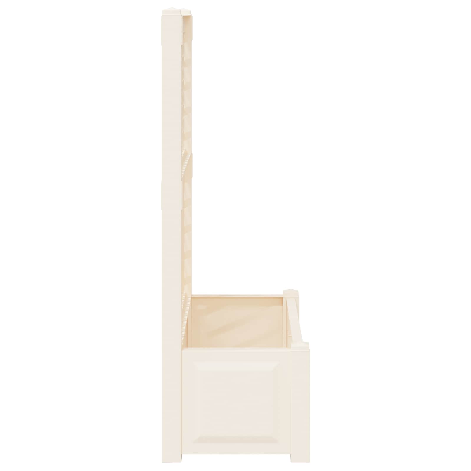 Großer Pflanzer mit Rankgitter Weiß 99,5 x 43 x 133,5 cm PP