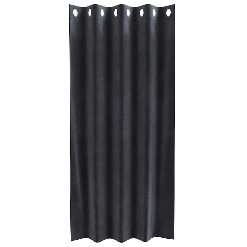 Verdunkelungsvorhänge 2 pcs Schwarz 140 x 140 cm Samt