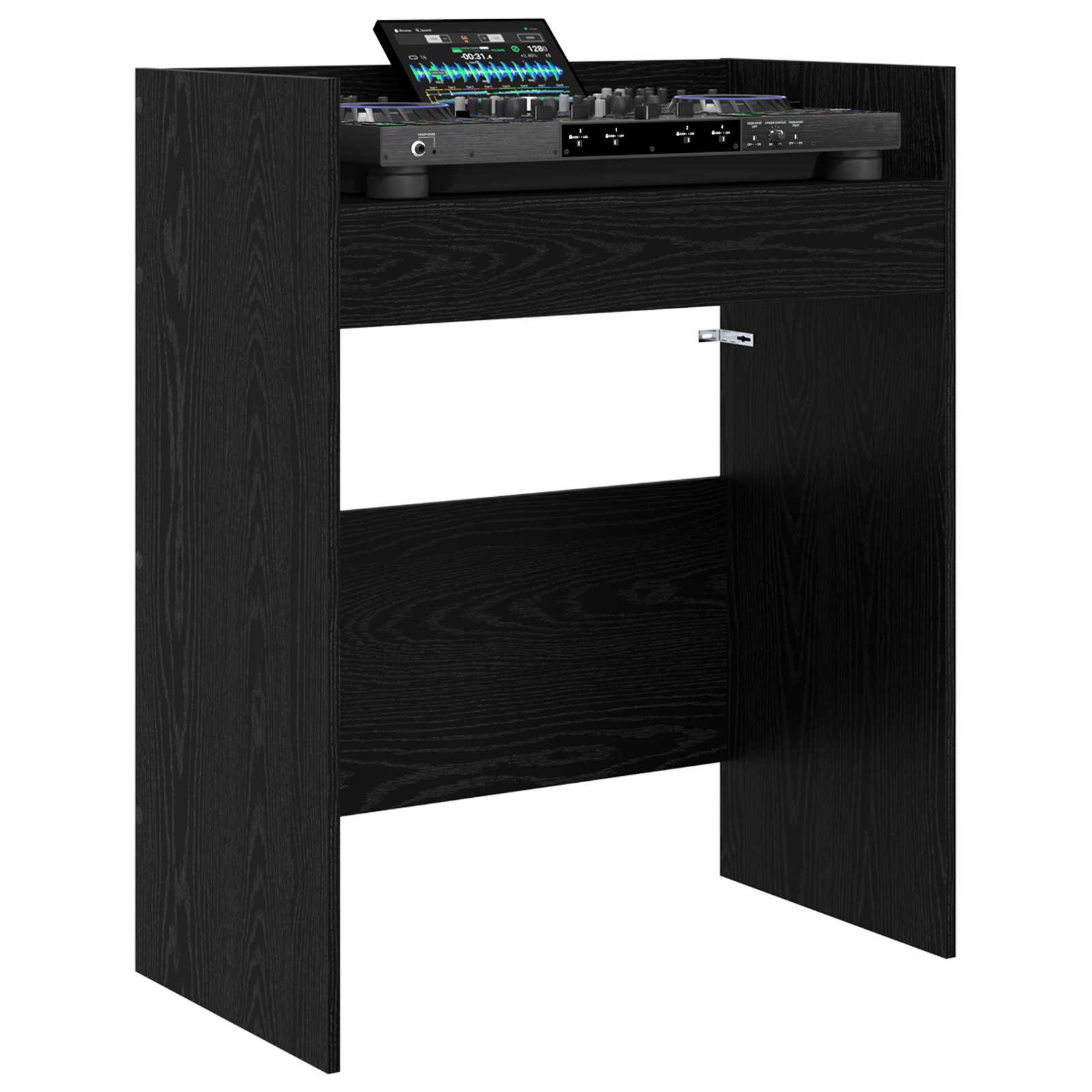 DJ Tisch Weiß 102 x 45 x 102 cm Holzwerkstoff