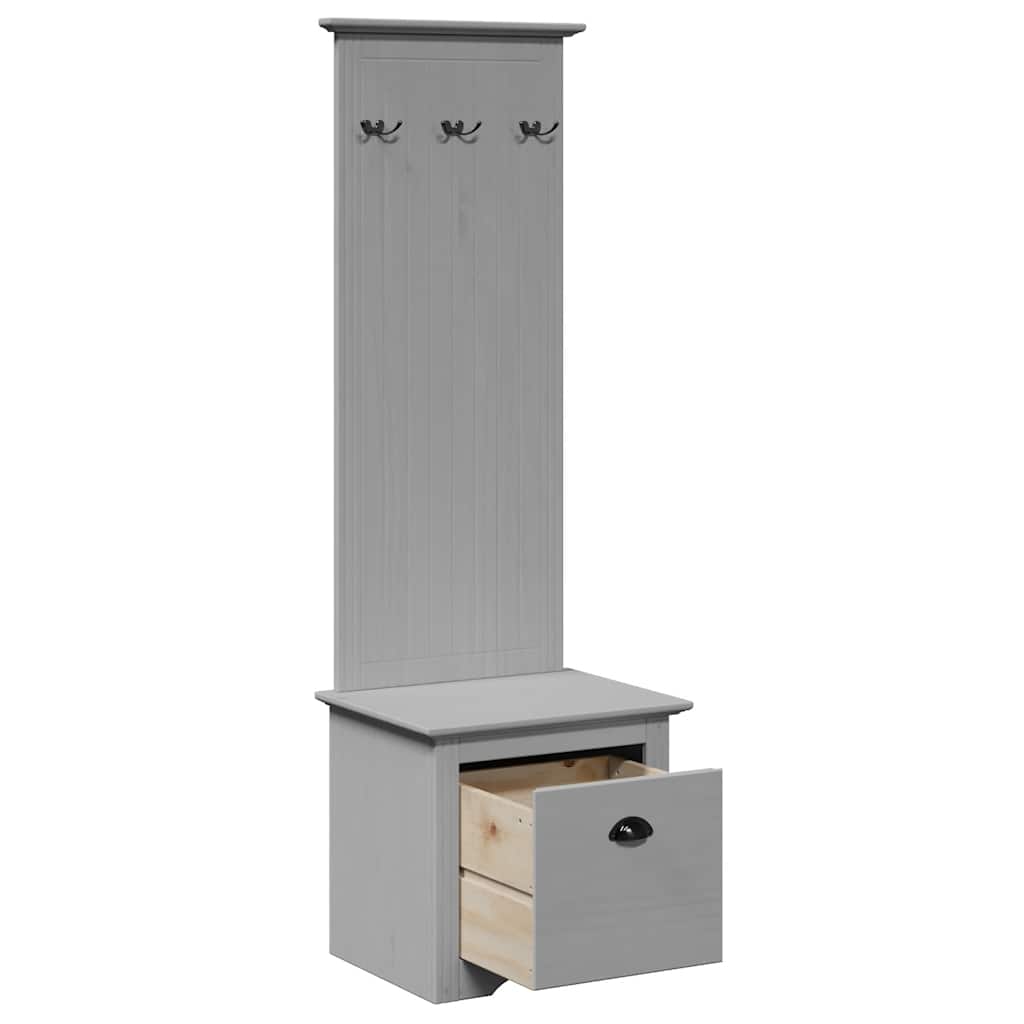 Flurschrank mit Haken BODO Weiß 50x40x157 cm