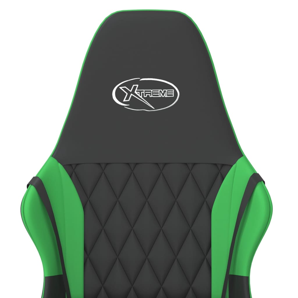 Gaming-Stuhl mit Massagefunktion Schwarz und Blau Kunstleder