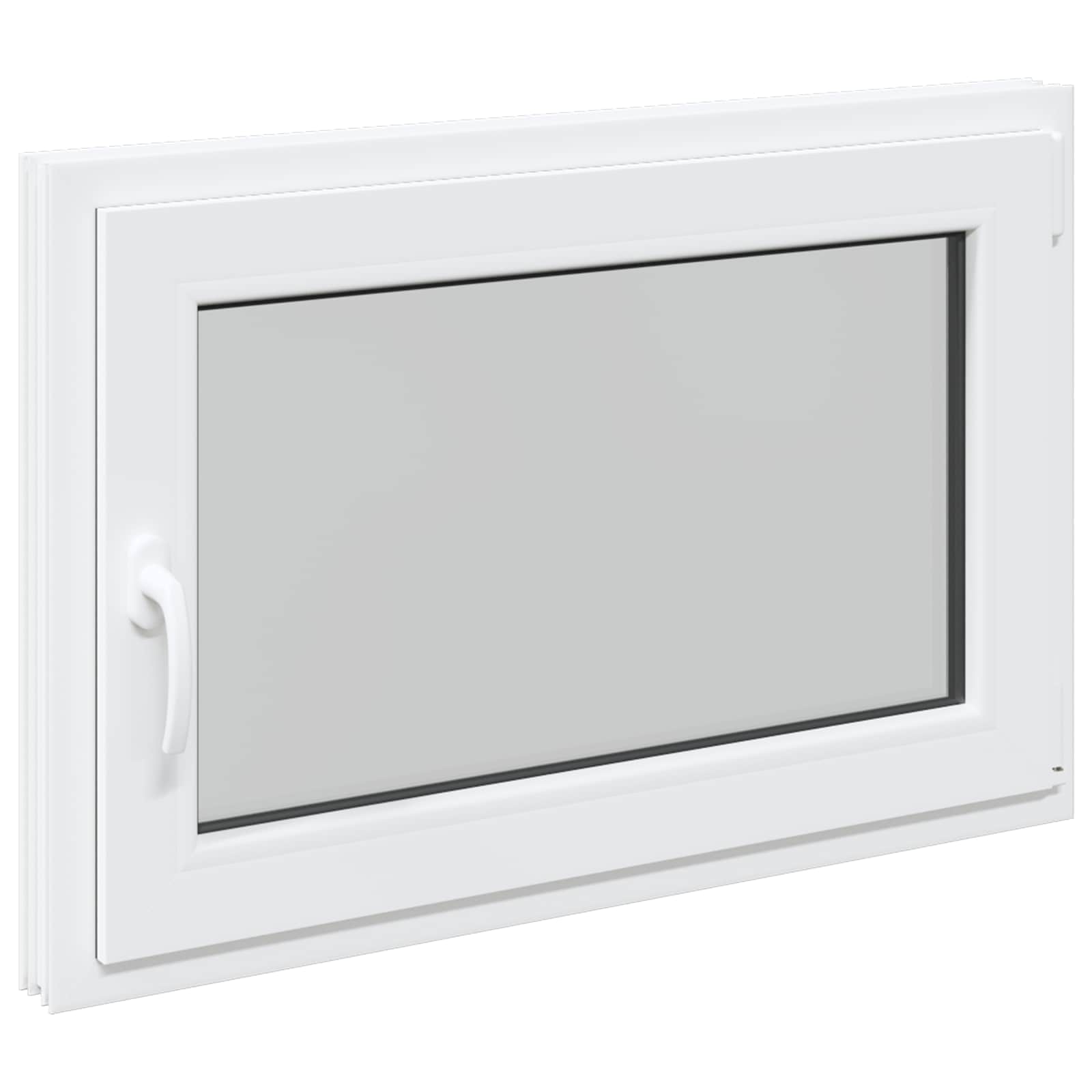 Kellerfenster RISOR 50 x 50 cm PVC und Glas Weiß