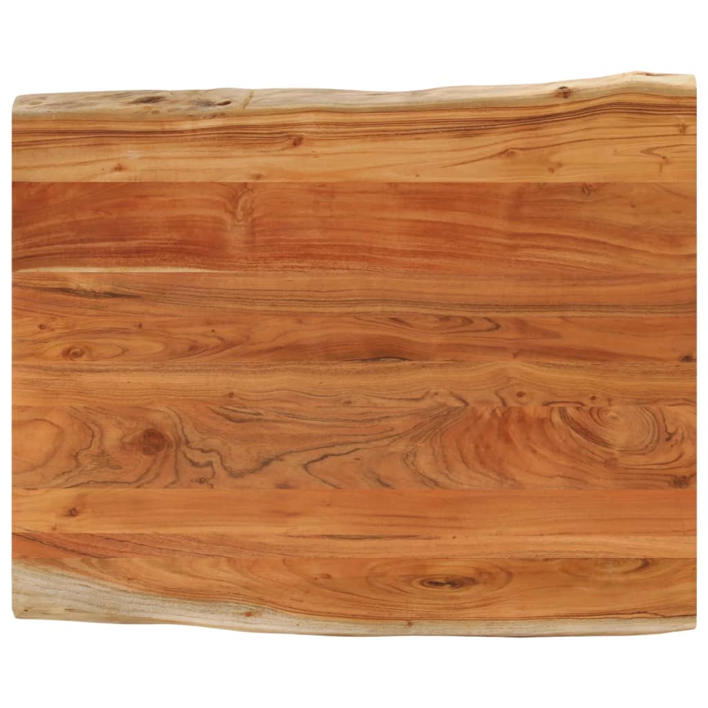 Tischplatte 40x40x2,5 cm Rechteckig Massivholz Akazie Baumkante