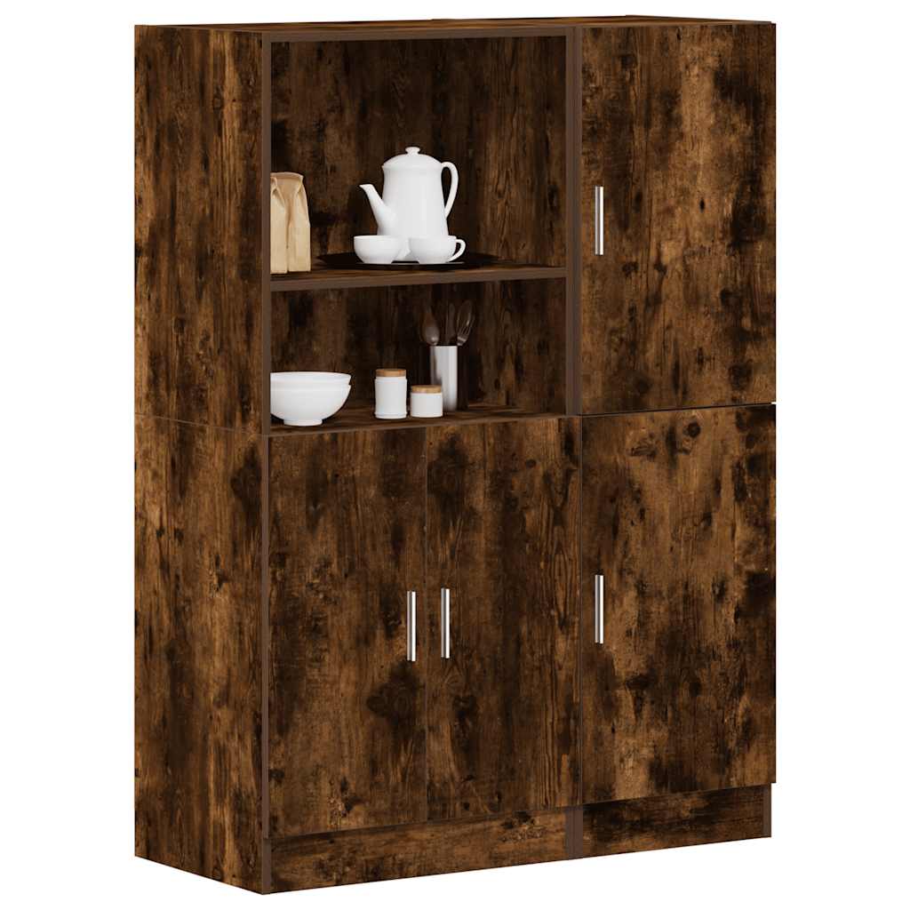 2-tlg. Küchenschrank-Set Weiß Holzwerkstoff