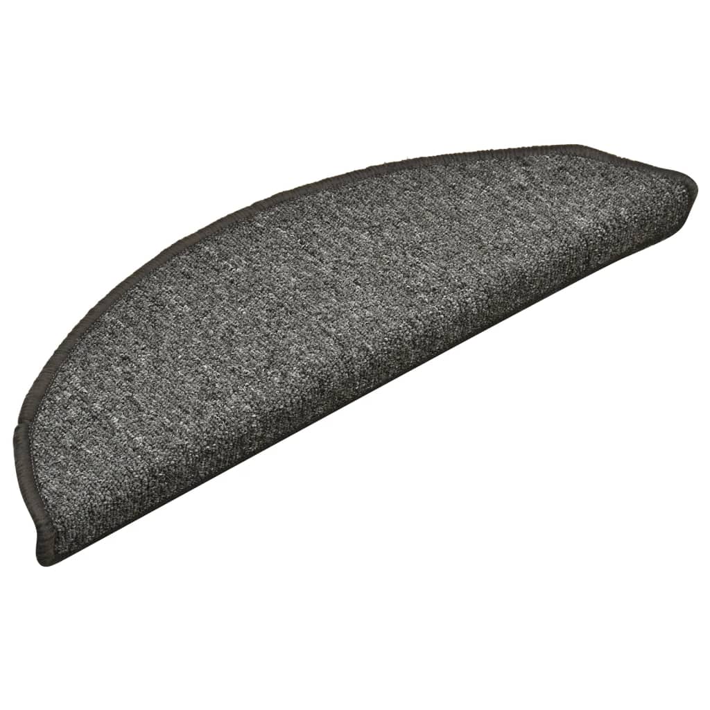 Stufenmatten 15 Stk. 56x17x3 cm Anthrazit Halbrund