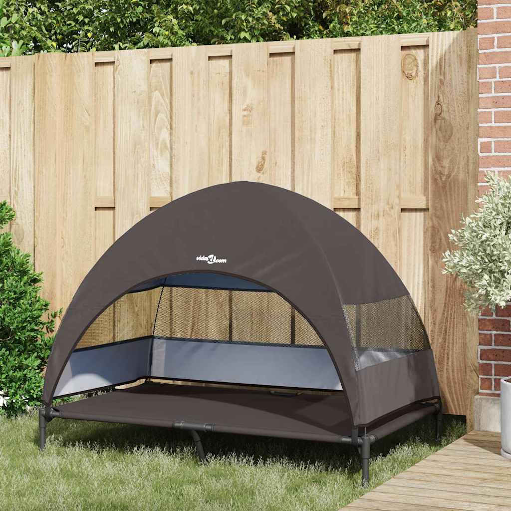 Hochgelegtes Hundebett Hellgrau 127 x 81 x 108 cm