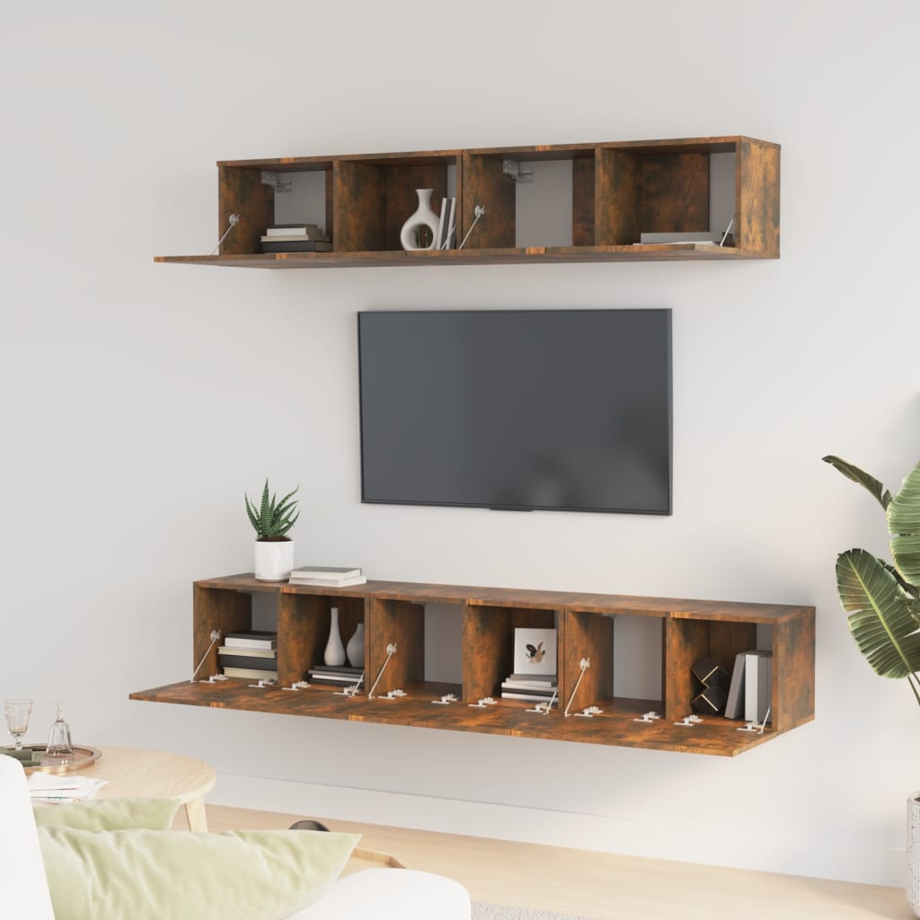 5-tlg. TV-Schrank-Set Weiß Holzwerkstoff