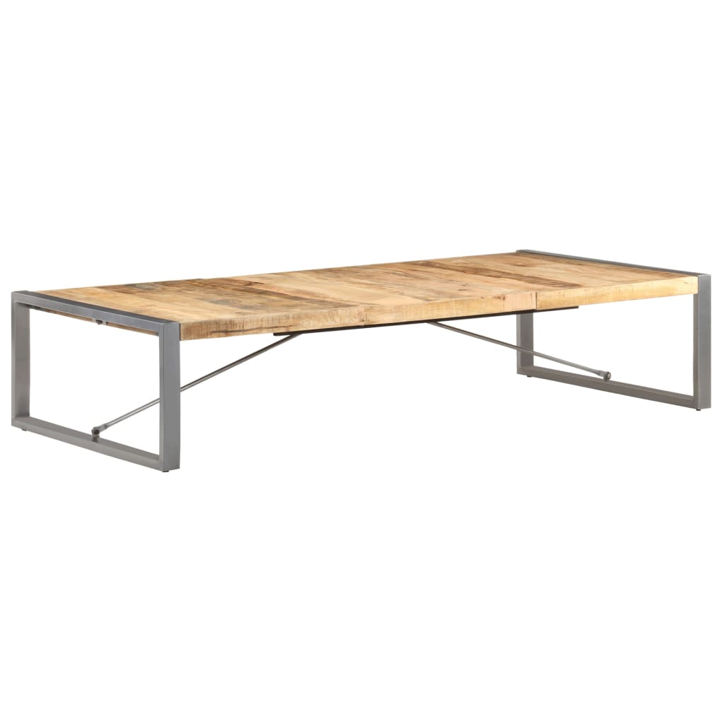 Couchtisch 140x140x40 cm Raues Mangoholz