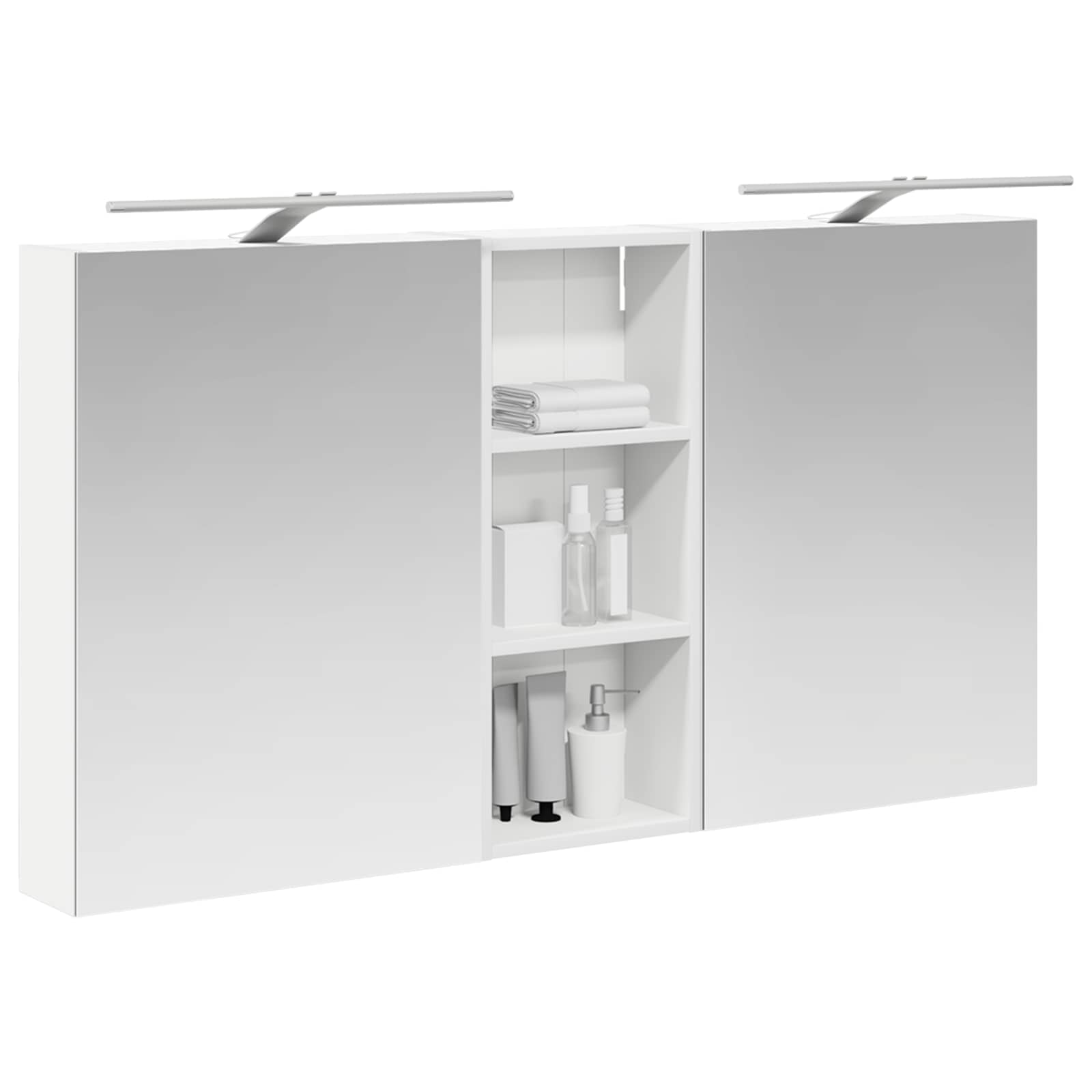 Badezimmerschrank-Set 3 pcs 80 x 10,5 x 50 cm Holzwerkstoff