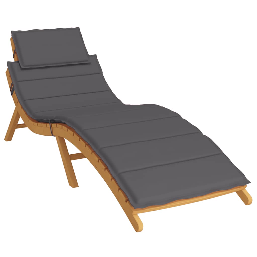 Sonnenliegen-Auflage Grau 186x58x4 cm Oxford-Gewebe