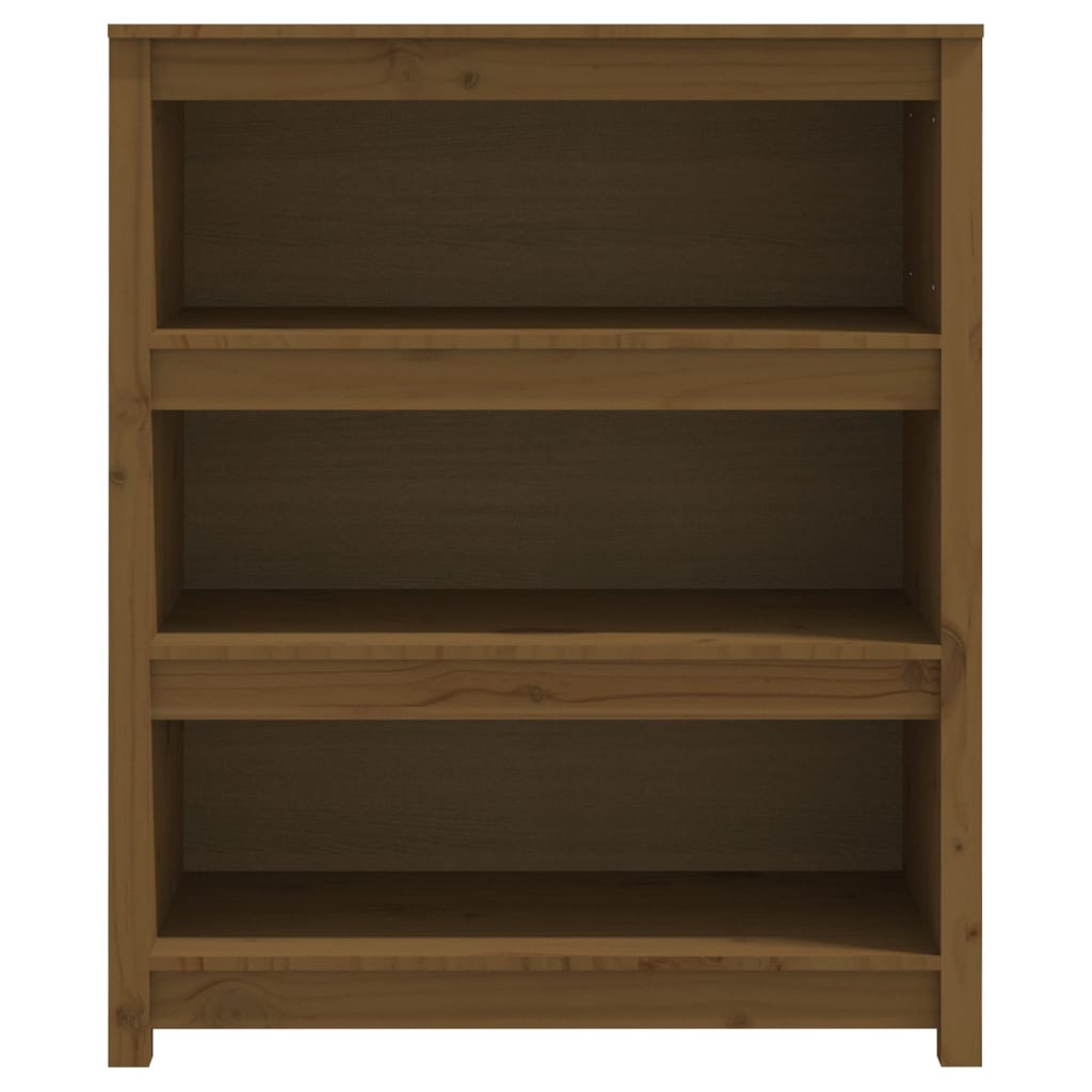 Bücherregal Grau 80x35x68 cm Massivholz Kiefer