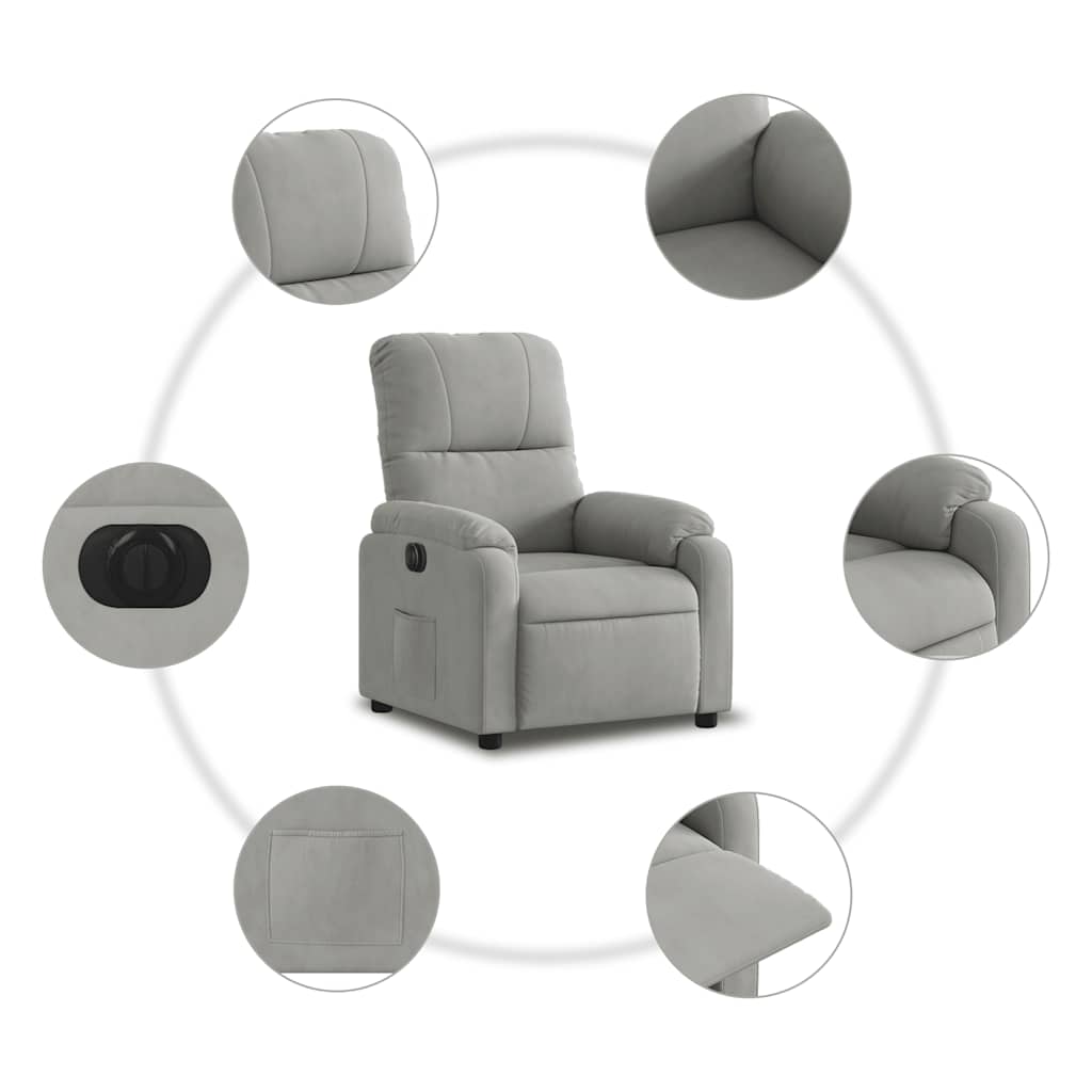 Relaxsessel Elektrisch Braun Mikrofasergewebe