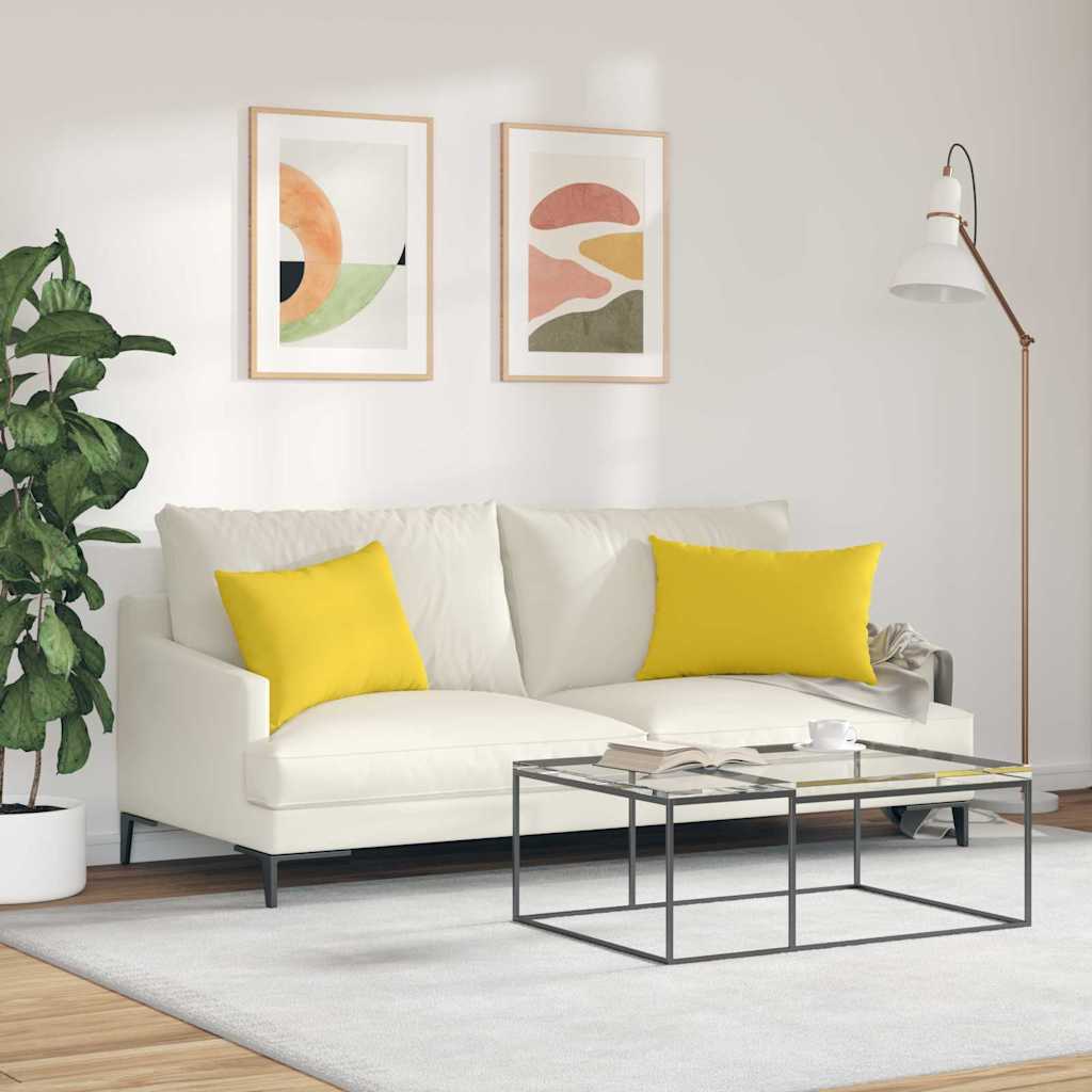 Sofakissen 2 pcs Hellgrau 50 x 30 cm Stoff