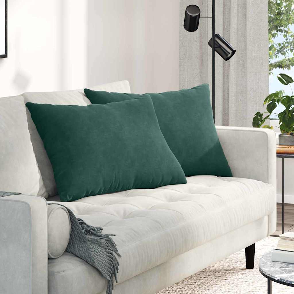 Sofakissen 2 Stück Blau 50 x 30 cm Cordstoff