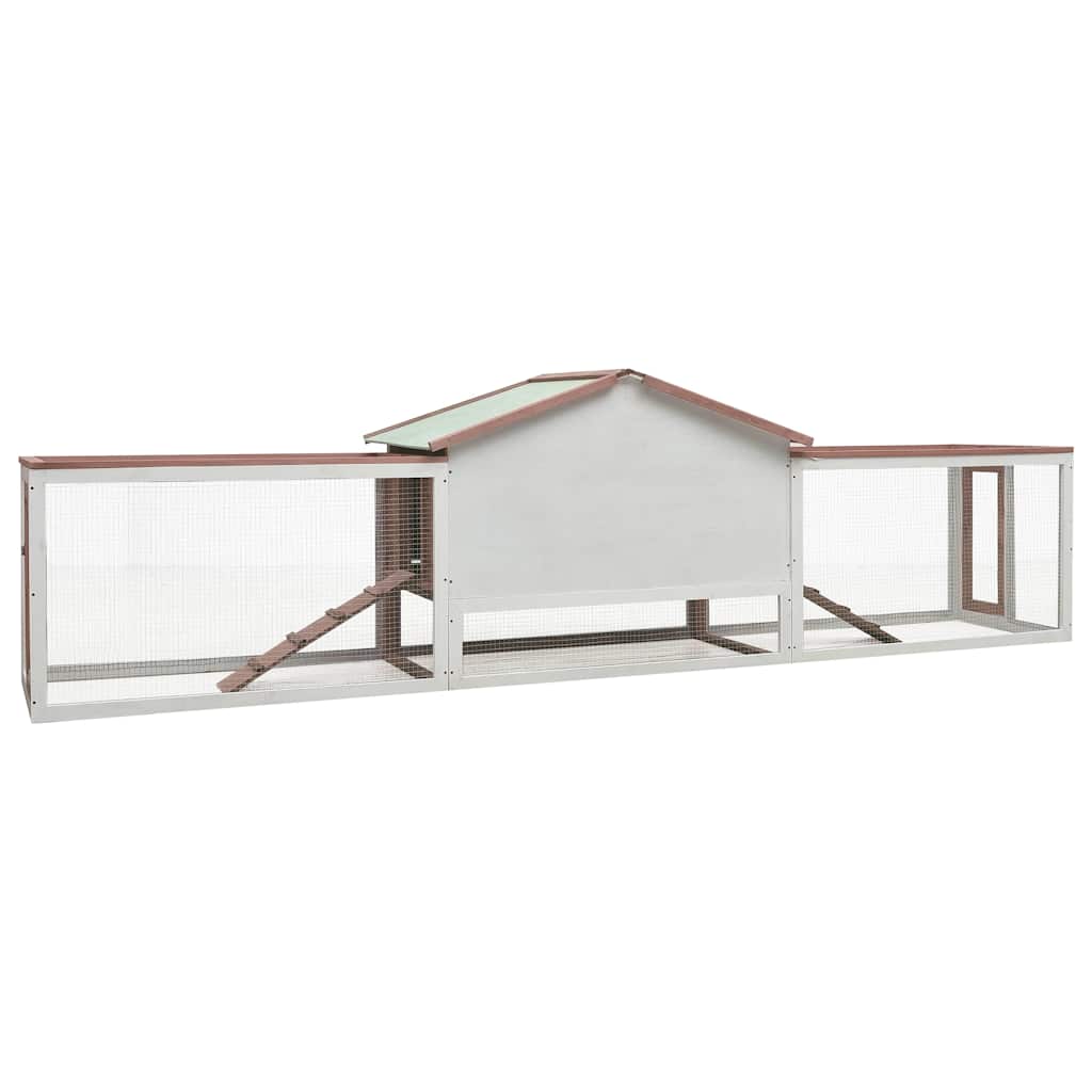 Kaninchenstall 310x70x87 cm Kiefernholz & Tannenholz