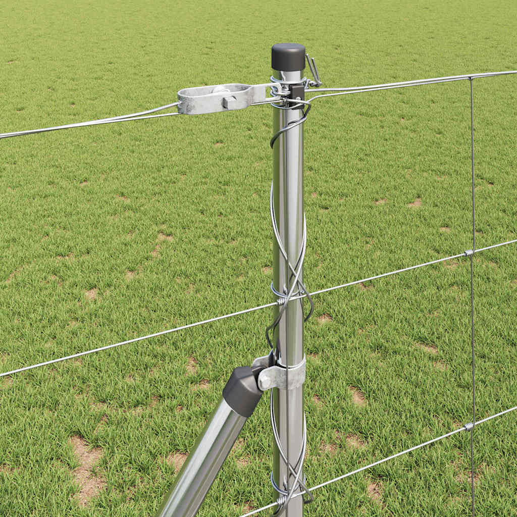 Ground Fix Geschweißter Drahtzaun 25 x 0,8 m Silber Netz
