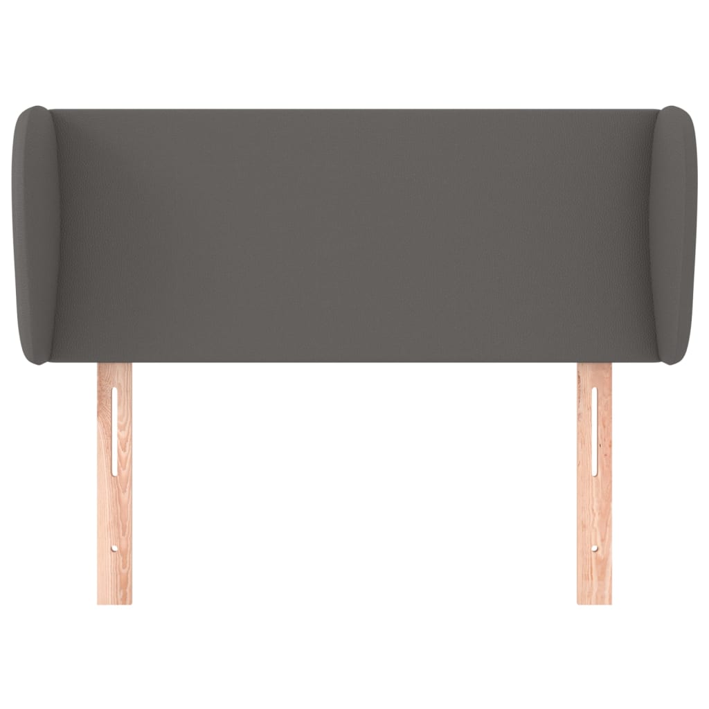 Kopfteil mit Ohren Creme 83x23x78/88 cm Kunstleder