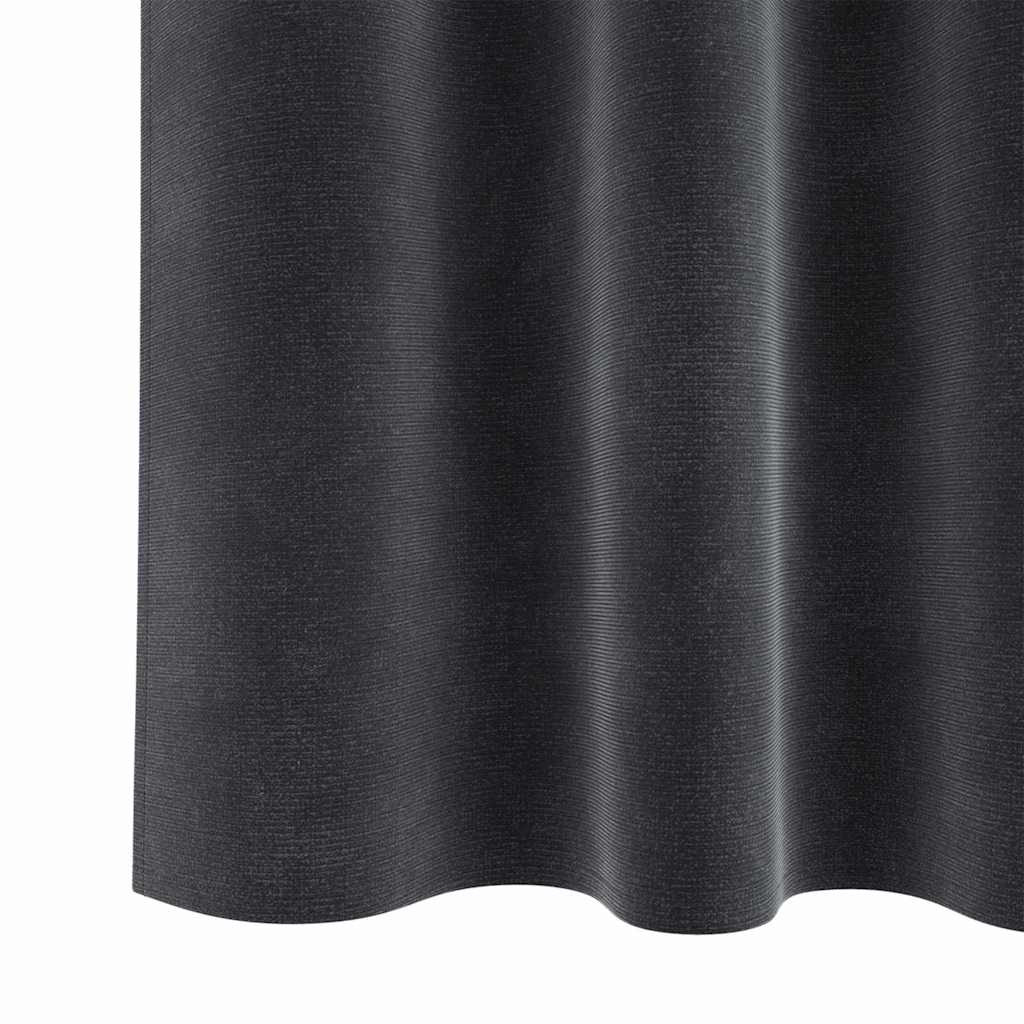 Verdunkelungsvorhänge 2 pcs Schwarz 140 x 140 cm Samt
