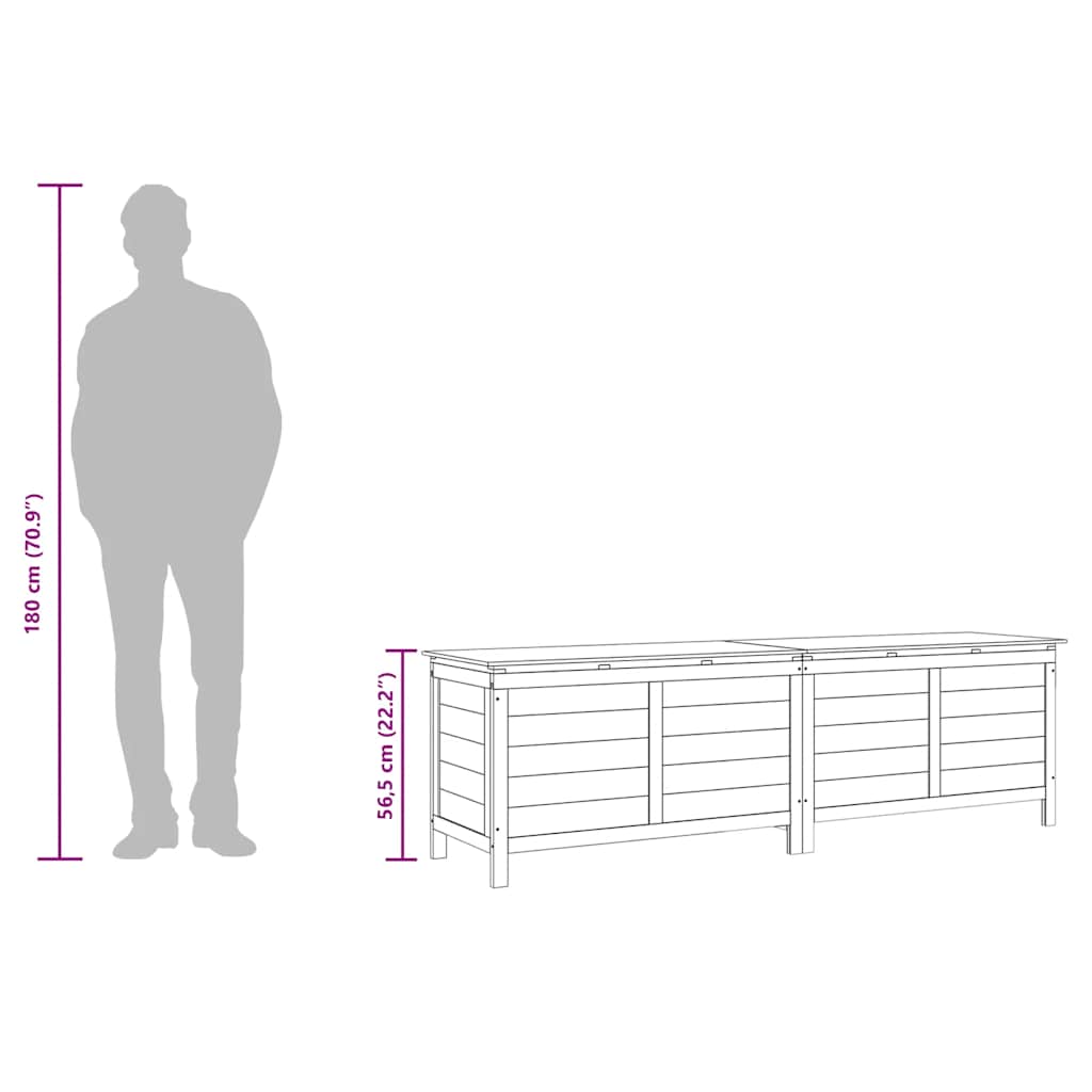 Gartentruhe 50x49x56,5 cm Massivholz Tanne