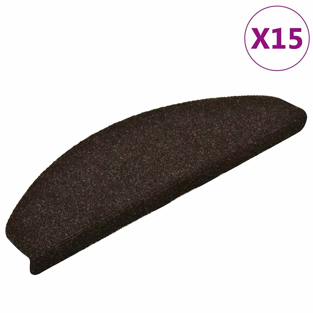 Stufenmatten Selbstklebend 15 Stk. 56x17x3 cm Hellbraun Halbrund