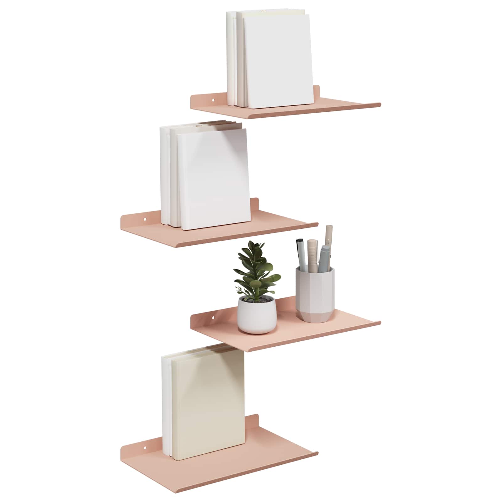 Schwebendes Regal 3 pcs Schwarz 40 x 9 x 2,5 cm Stahl
