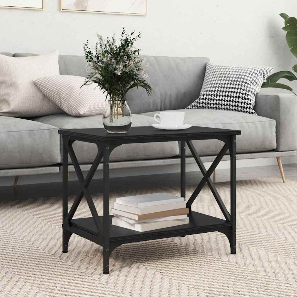 Beistelltisch Schwarz 55x38x45 cm Holzwerkstoff