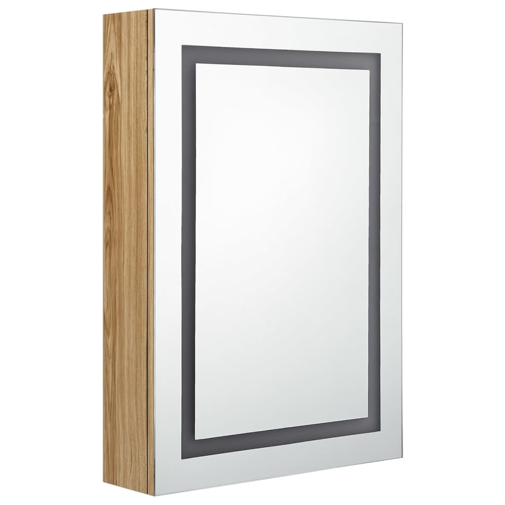 LED-Spiegelschrank fürs Bad Glänzend Weiß 50x13x70 cm