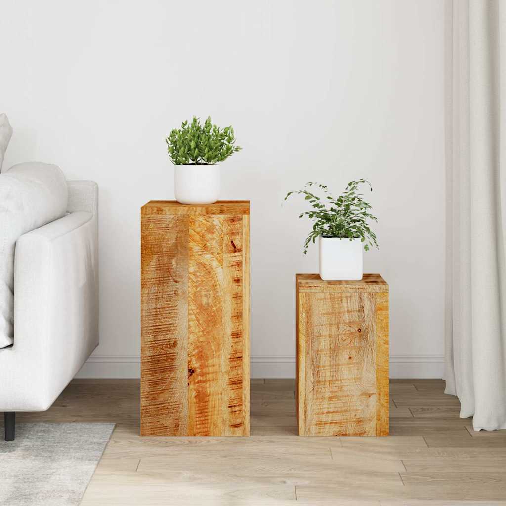 3-teilige Blumentreppe Massivholz Akazie Braun